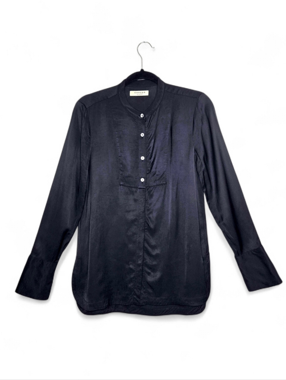 Canvas by Lands End, long Sleeve, Black Blouse/top. Size 6